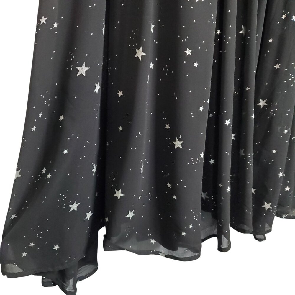 Torrid Size 20 Dress Long Midi Starry Chiffon Dark Princess Fairy Whimsigoth - Picture 7 of 10